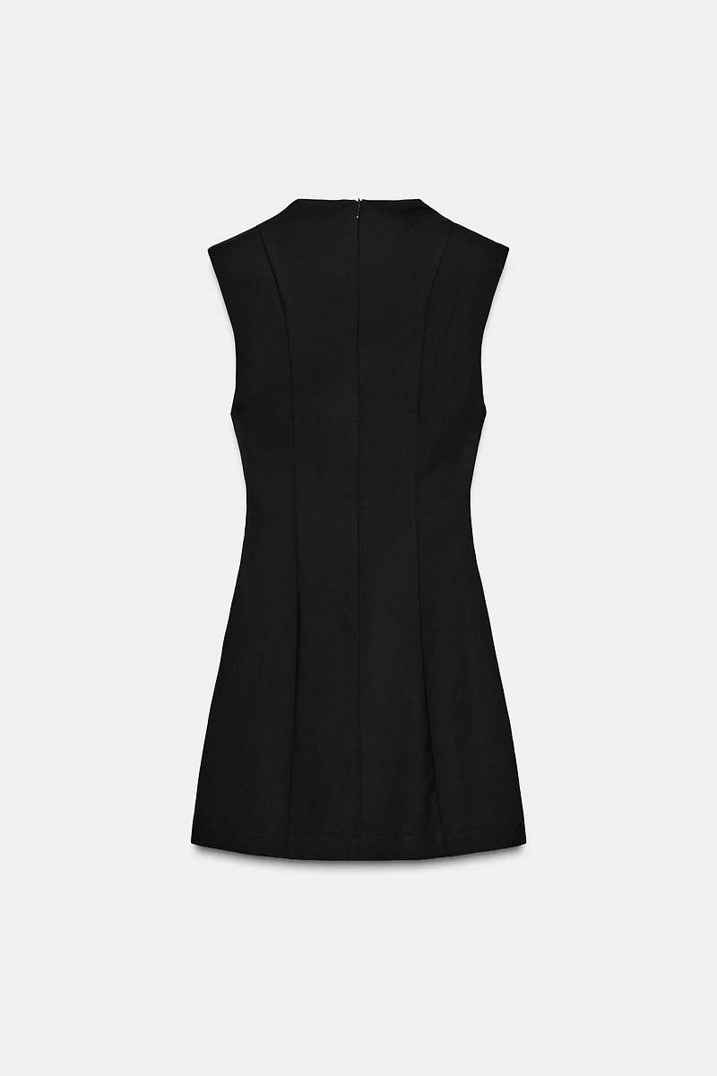 SHORT DRESS WITH SHOULDER PADS