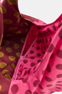 PRINTED POLKA DOT MAXI BAG