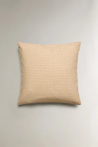 EMBROIDERED FLORAL THROW PILLOW COVER