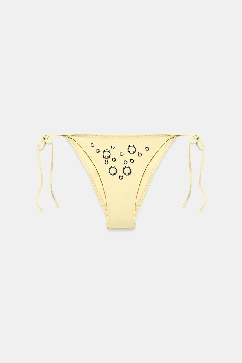 SIDE-TIE BIKINI BOTTOMS WITH RING DETAIL