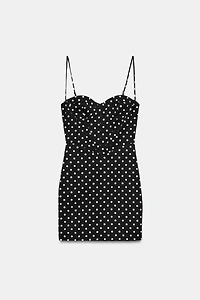 POLKA DOT STRAPPY MINI DRESS