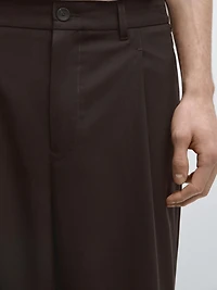 Relaxed fit cool wool blend pants