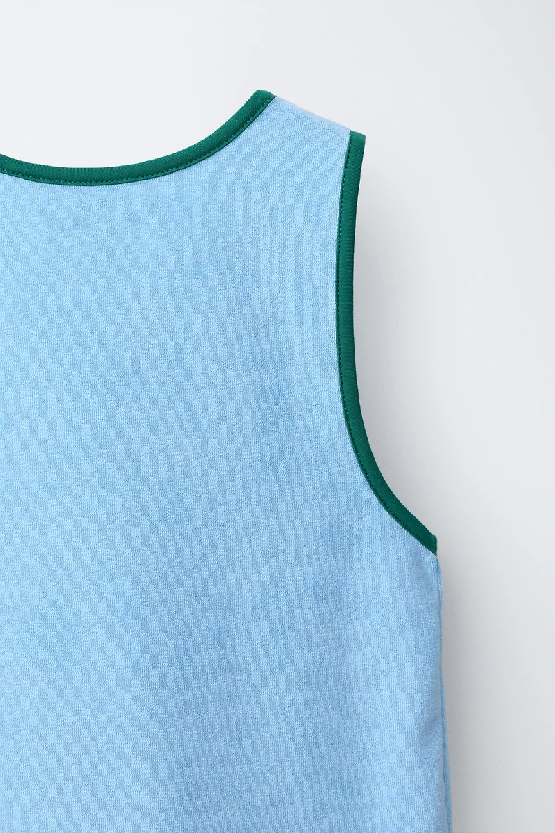 TERRYCLOTH TEXT T-SHIRT