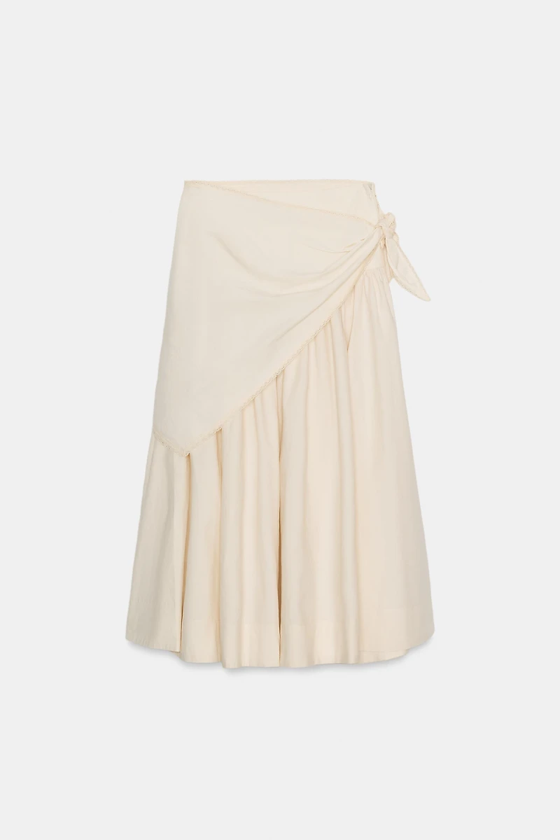 SCARF VOLUME MIDI SKIRT
