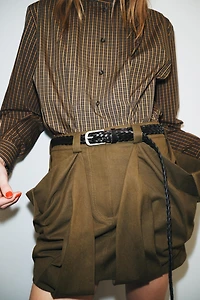 PLAID COTTON SHIRT WITH TIE ZW COLLECTION