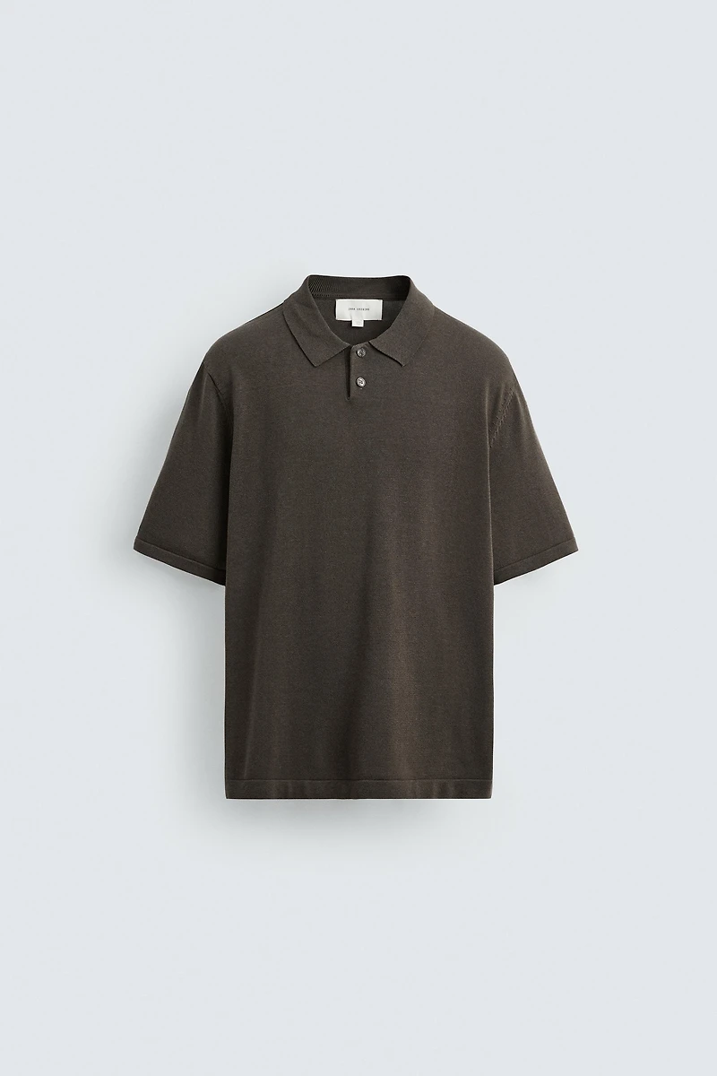 POLO EN MAILLE MÉLANGE DE COTON