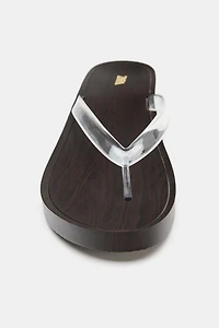 VINYL PLATFORM SANDALS