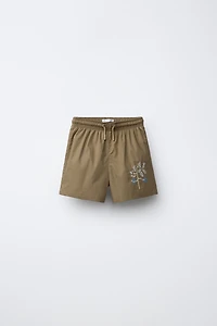 4-10 YEARS / EMBROIDERED SWIM SHORTS