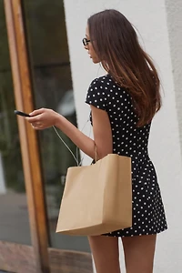 SHORT TIED POLKA DOT DRESS