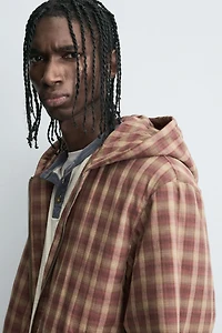 CHECKERED HOODIE JACKET