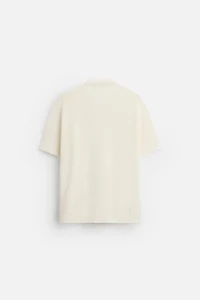 PURL KNIT ZIPPER POLO SHIRT