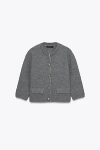 JEWEL BUTTON KNIT CARDIGAN
