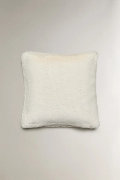 FAUX FUR THROW PILLOW COVER