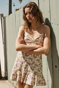 ROBE À BRETELLES FLEURS