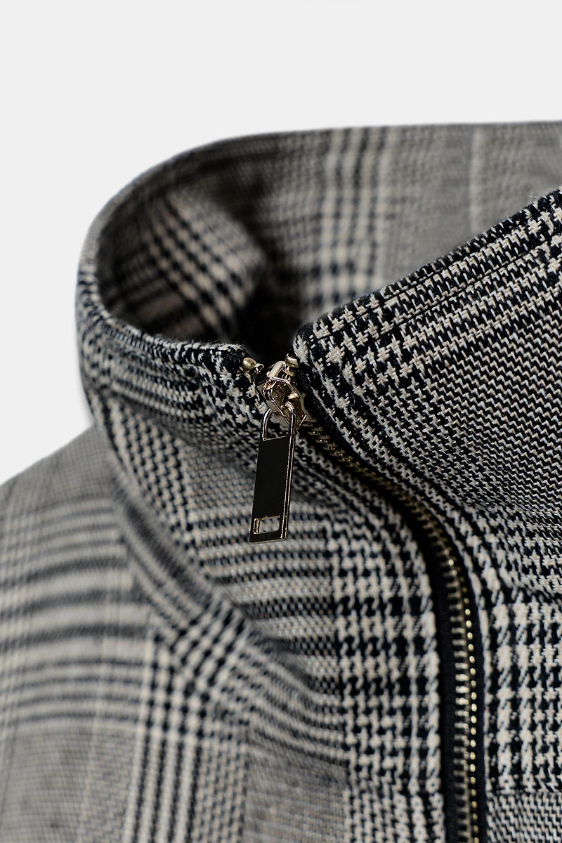 HOUNDSTOOTH BOMBER JACKET