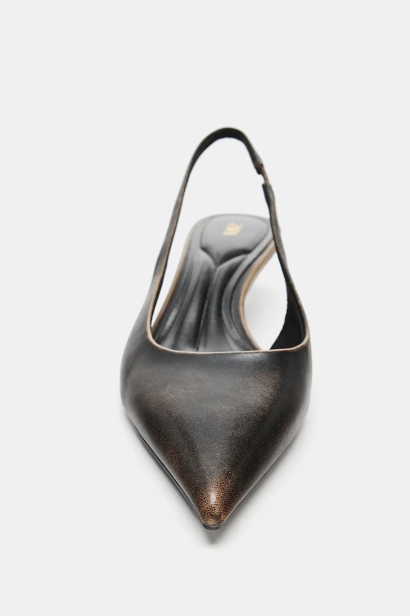 LEATHER SLINGBACKS