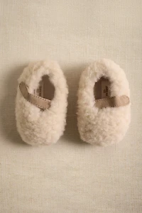 FAUX SHEARLING BALLERINA BOOTIES