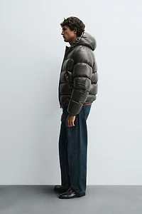 100% FEATHER WATER REPELLENT PUFFER JACKET