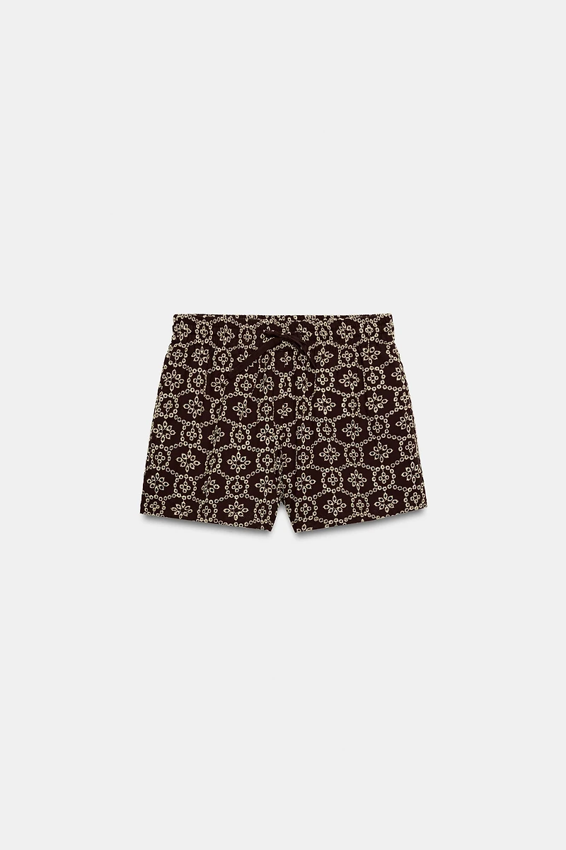 SHORT BRODERIES PERFORÉES