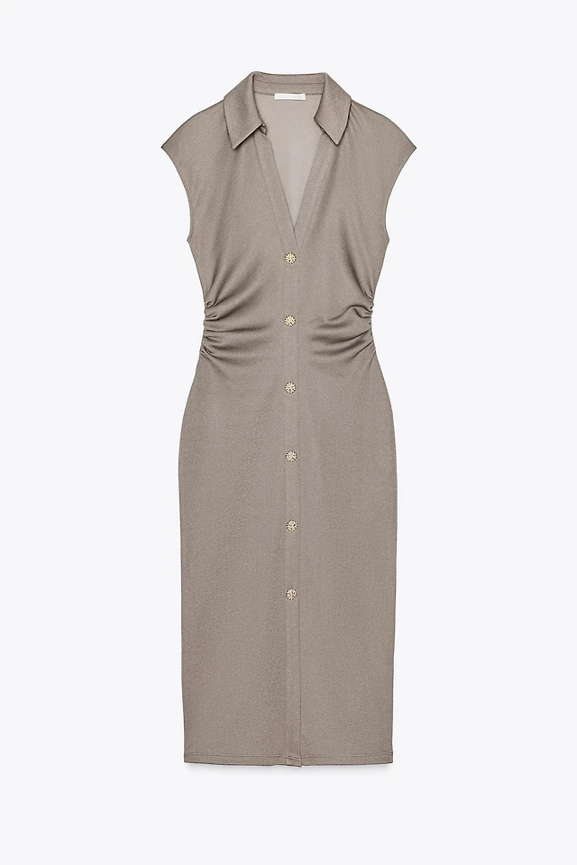 sachin and babi light blue dress Timeless Linen Summer Dress M / Blue Melange