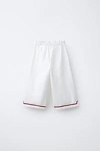 CONTRASTING SCALLOPED TEXTURE CULOTTES