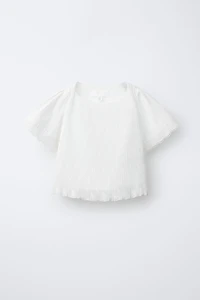 PLEATED LACE TOP