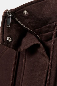 WASHED EFFECT FLEECE JACKET