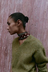 PULL EN MAILLE EFFET BROSSÉ