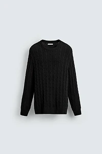 TEXTURED WOVEN SWEATER