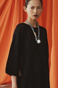 POINTELLE KNIT TOP WITH CUT-OUTS