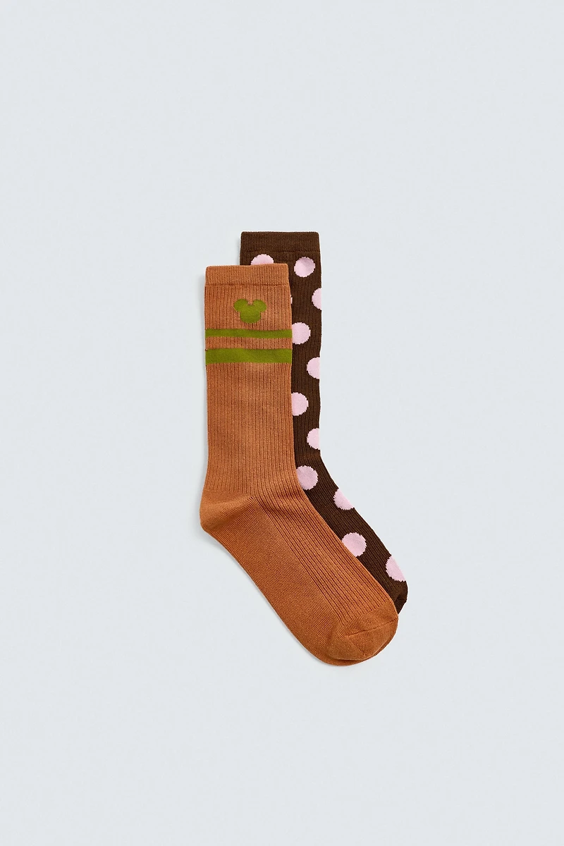 LOT DE 2 PAIRES CHAUSSETTES ASSORTIES HARRY LAMBERT FOR ZARA X DISNEY