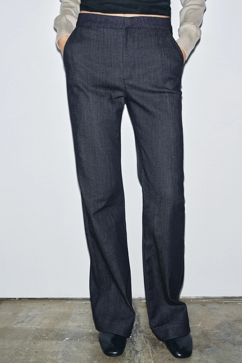 ZW COLLECTION MID-RISE FLARE JEANS