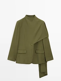 100% wool blazer with scarf - STUDIO