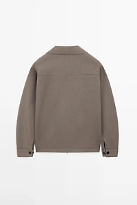 Wool-blend overshirt