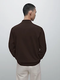 Pull polo en maille coton