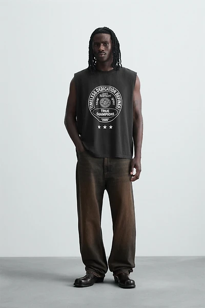 WASHED PRINT TANK TOP