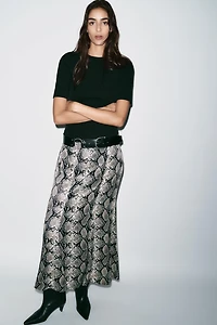 RUCHED INTERLOCK T-SHIRT