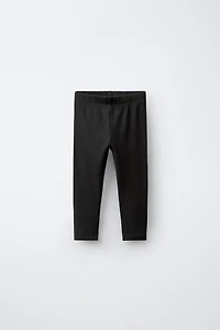 SOLID RIBBED LEGGINGS