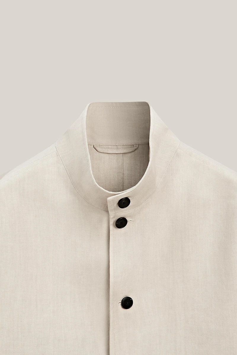 High neck linen jacket - LIMITED EDITION
