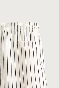 STRIPED MID-LENGTH SWIM TRUNKS