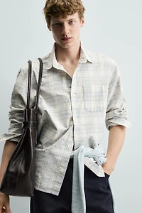 LEATHER SHOPPER WITH BELT DETAIL