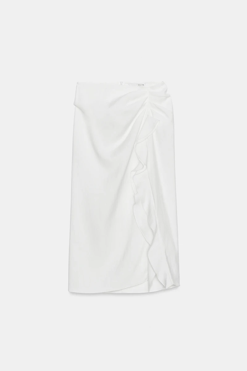 ZW COLLECTION RUFFLED MIDI SKIRT