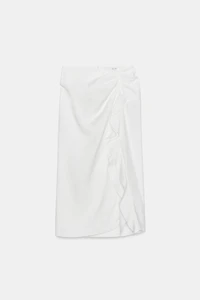 ZW COLLECTION RUFFLED MIDI SKIRT