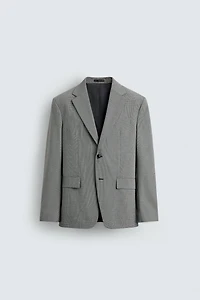 REGULAR FIT HOUNDSTOOTH SUIT JACKET