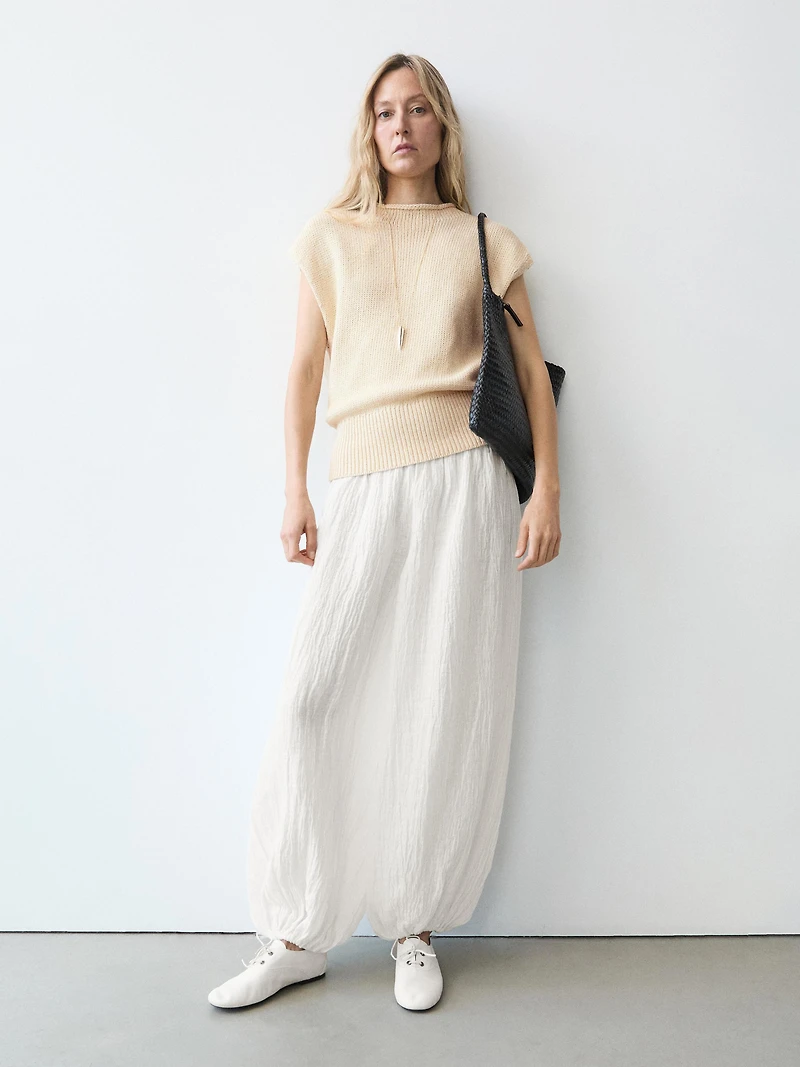 Linen sarouel trousers