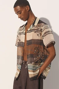 CHEMISE EN ORGANZA 100% SOIE PAILLETTES