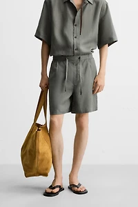100% LINEN SHORTS