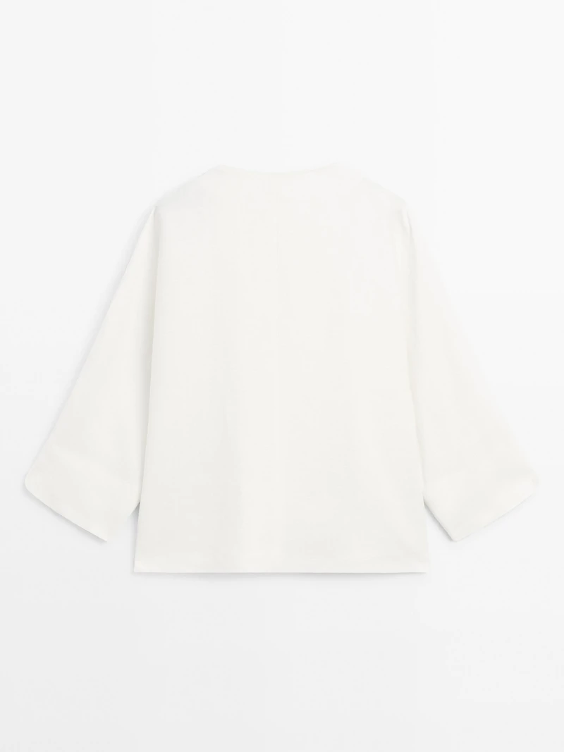 Kimono avec boutons 100 % lin