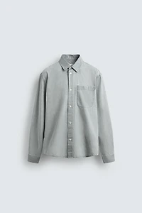 WASHED TWILL TEXTURED SHIRT
