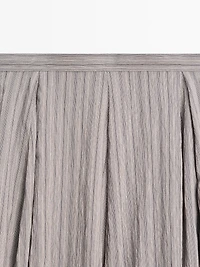 Striped flared midi skirt